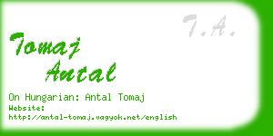 tomaj antal business card